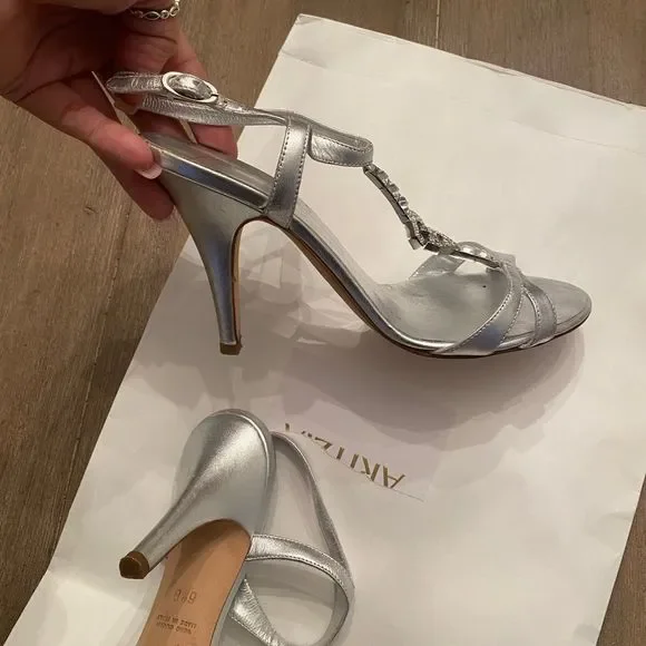 Giuseppe Zanotti silver heels - Picture 6 of 8